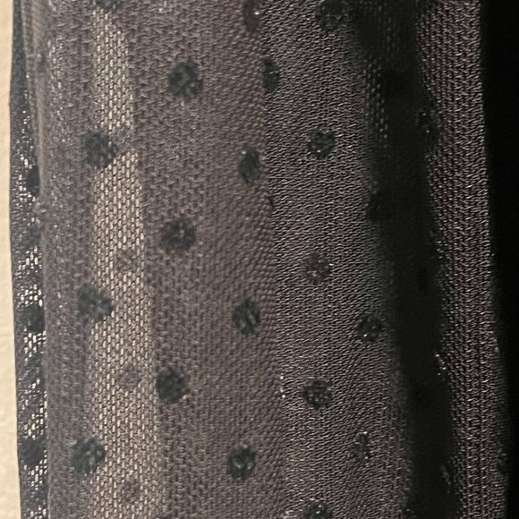 Anne Klein Black Women's Top Size Medium Lace-Sleeve Blouse - Picture 3 of 8